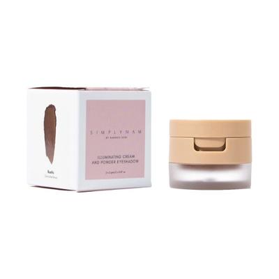 Simply Nam Illuminating Cream & Powder Eyeshadow - Rustic Chocolate Brown 2 gm each 2's - Eyeshadow, Bases & Primers