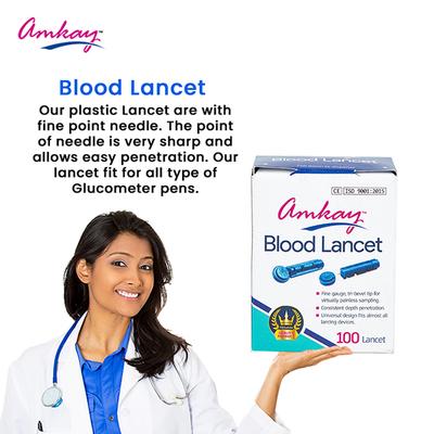 Amkay Blood Lancet (Round) 100's - Test Strips & Lancets
