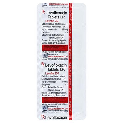LEVOFIN 250 Tablet 10's - Bacterial Infections-Qui