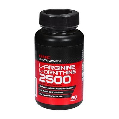 GNC L-Arginine and L-Ornithine 2500 Tablets 60's - Amino Acids