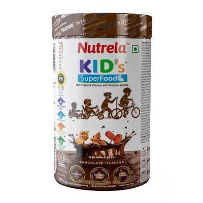 Patanjali Nutrela Kid's Superfood Powder - Chocolate 400 gm - Nutritional Supplement