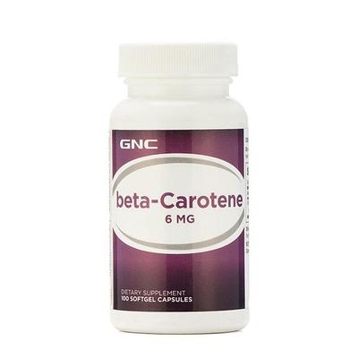 GNC Beta-Carotene 6 mg Softgel Capsule 100's - Workout Essentials