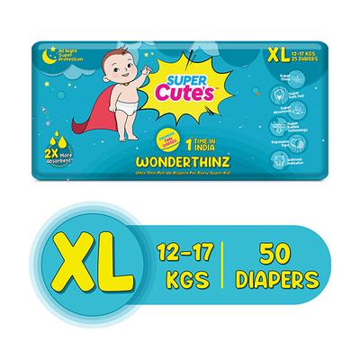 Super Cute's WonderThinz Pull-up Diaper - (XL) (12 - 17 kg) (Pack of 2 x 25's) - Diapers & Wipes