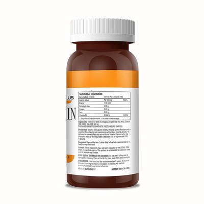 Abbie's Nutrition Plus Vitamin-D3 5000 IU Tablet 180's - Multi-Vitamins