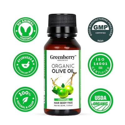 Greenberry Organics Organic Olive Oil 50 ml - Essential Oils