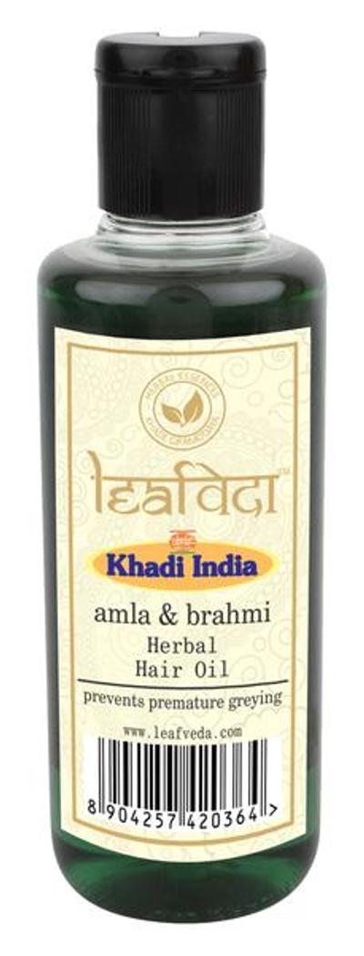 Khadi Leafveda Hair Oil - Amla & Brahmi 210 ml - Hair Oils