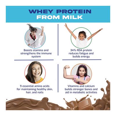 Gritzo SuperMilk Nutrition Drink Powder for Girls (8-12 yrs) - Double Chocolate 400 gm - Nutritional Supplement