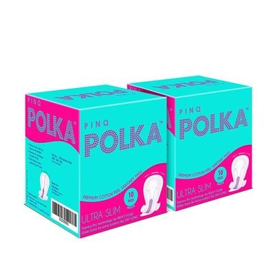 Pinq Polka Regular Combo (Pack of 2 X 20's) Sanitary Pad - Sanitary Napkins