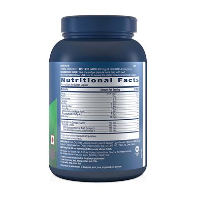 GNC Triple Strength Fish Oil 900mg Softgel 120's - Omega Fish Oil Fatty Acids