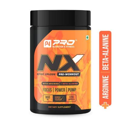 Pro Nutrition & Fitness NX Nitric Explode 800 mg Dietary Supplement Capsule 120's - Workout Essentials