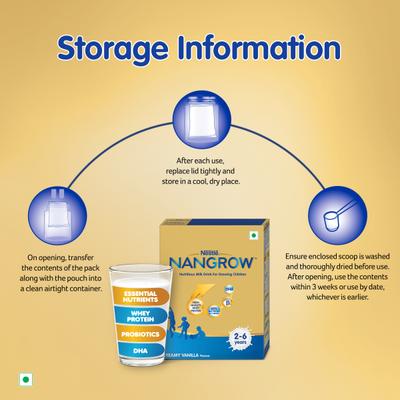 Nestle Nangrow (2-5 Years) Powder 400 gm - Creamy Vanilla Flavour (Refill Pack) - Baby And Infant Supplements