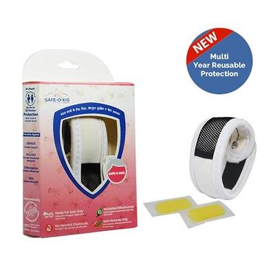 Baby Safety Inc White Mosquito Repellent Band (2 Refills + 6 Patches) - Mosquito Repellent