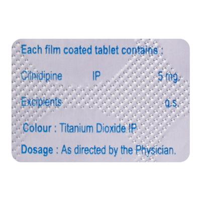 CILABEST 5mg Tablet 10's - Hypertension-Cal
