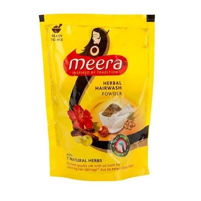 Meera Advanced Herbal Hairwash Powder - Refill Pack 80 gm - Dry Shampoos & Conditioners