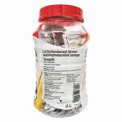 Strepsils Sore Throat Lozenges - Ginger & Lemon 100's - Sore Throat Lozenges