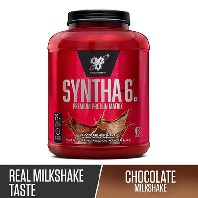 BSN Syntha-6 Premium Protein Matrix Powder - Chocolate Flavour Milkshake 5 lb - Workout Essentials