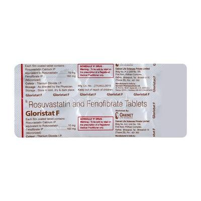 Gloristat F 10/160mg Tablet 10'S - High Cholesterol-Dys