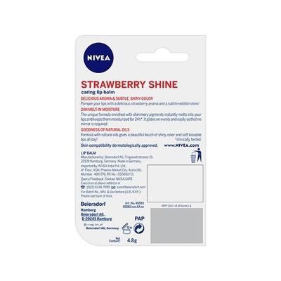 Nivea Buy 1 Get 1 Free Strawberry & Blackberry Shine Lip Balm 4.8 gm - Lip Balms