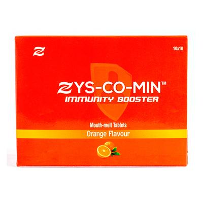 Zys-Co-Min Mouth-Melt Tablet - Orange Flavour (Pack of 10 x 10's) - General Health