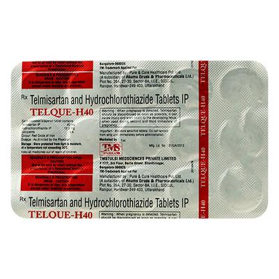 TELQUE H 40mg Tablet 15's - Hypertension-Ang