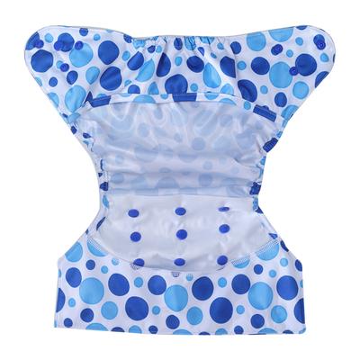 Bumberry Reusable Diaper Cover with 1 Wet Free Insert - Blue Dots - Diapers & Wipes