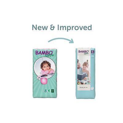 Bambo Nature Tape Diapers with Wetness Indicator - XXL (6) 40's - Diapers & Wipes