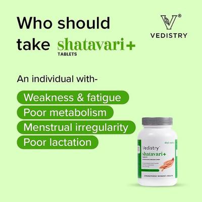 Vedistry Shatavari+ Tablet 60's - Pure Herbs