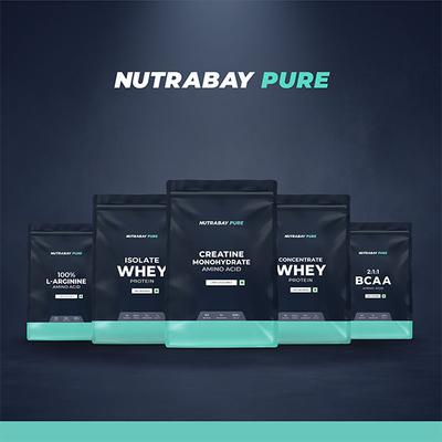Nutrabay Pure Creatine Monohydrate Amino Acid Powder - Unflavoured 100 gm - Amino Acids