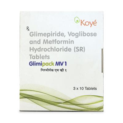 Glimipack MV 1/0.2/500mg Tablet 10'S - Diabetes-Ant