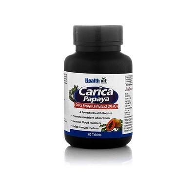 HealthVit Carica Papaya Leaf Extract 500 mg Tablet 60's - Vital Health