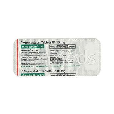 Arstatin 10mg Tablet 10'S - High Cholesterol-Dys