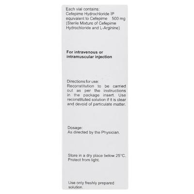 Kefpime 0.5gm Injection 1's - Bacterial Infections-Cep