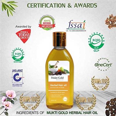 Mukti Gold Herbal Hair Oil 100 ml - Hair Oils
