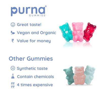 Purna Gummies Kids Multivitamin Gummies for Growth, Immunity and Health 30's - Multi-Vitamins