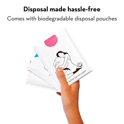 Plush 100% Pure US Cotton Pack (16 L Pads + 14 XL Pads + 4 Panty Liner With Pouch) - Sanitary Napkins