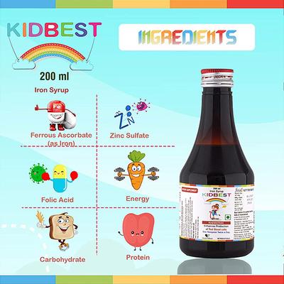 HealthBest Kidbest Haematinic Syrup 200 ml - General Health
