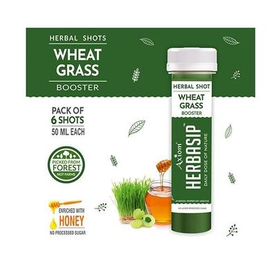 Axiom Herbasip Wheatgrass Juice Shots (Pack of 6 X 50 ml) - Ayurvedic Juices