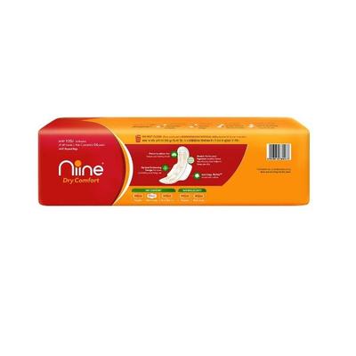Niine Dry Comfort Sanitary Pads with Biodegradable Disposable Bags - Extra Long (Pack of 3 x 6's) - Sanitary Napkins
