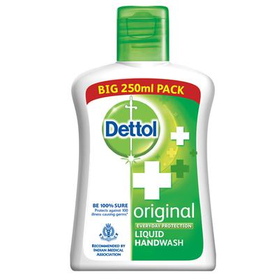 Dettol Original Germ Protection Liquid Handwash - Flip Top 250 ml - Hand Wash & Soaps