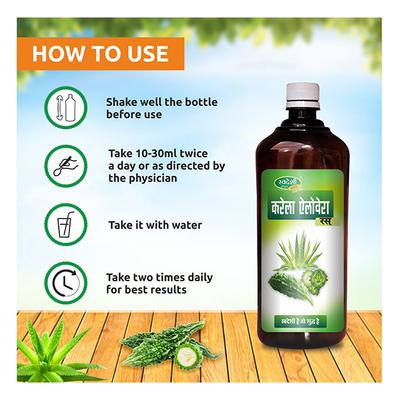 Swadeshi Ayurved Karela Aloevera Ras Juice 500 ml - Ayurvedic Juices