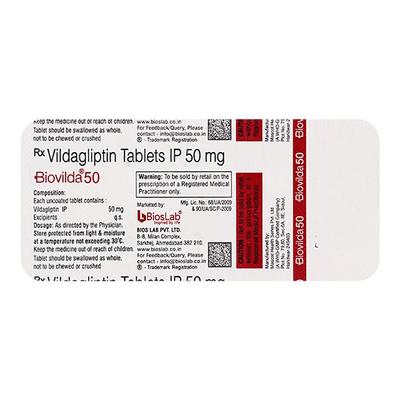 BIOVILDA 50mg Tablet 10's - Diabetes-Ant