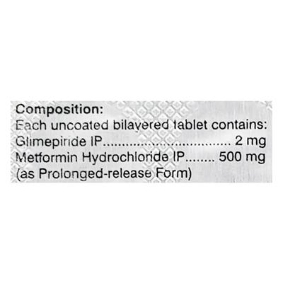 Glorimet G 2/500mg Tablet 10'S - Diabetes-Ant