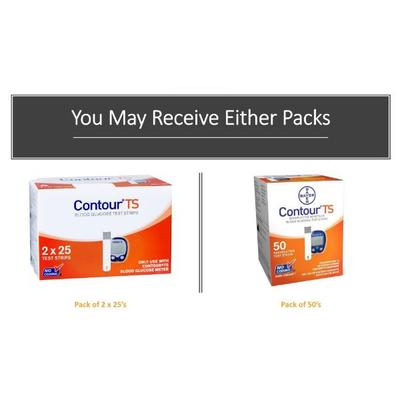 Contour TS Blood Glucose Test Strips 50's - Blood Glucose Monitors/Strips