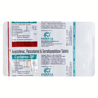CYCLONES SP Tablet 10's - Pain relief-Nsa