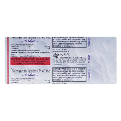 TLM 40mg Tablet 10'S - Hypertension-Ang