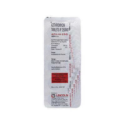 Azilin 250mg Tablet 10'S - Bacterial Infections-Mac