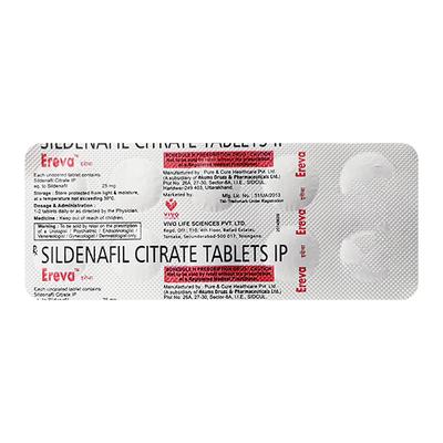 EREVA 25mg Tablet 10's - Impotence/Erectile Dysfunction (Ed)