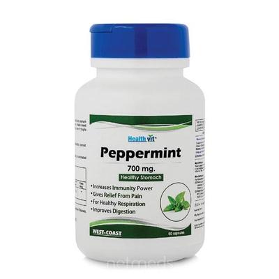 Healthvit Peppermint 700 Mg 60's - Herbal Dietary Supplement