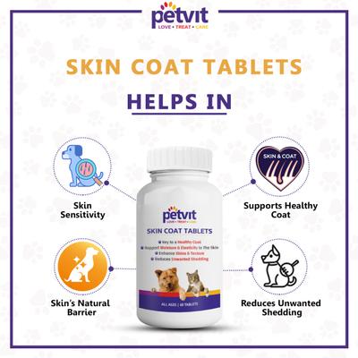 Petvit Skin Coat Tablets 60's - Petfood