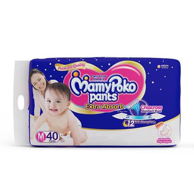MamyPoko Extra Absorb Diaper Pants (M) 40's - Diapers & Wipes